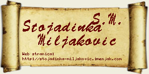 Stojadinka Miljaković vizit kartica